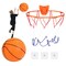 Silent Basketball With Ball Hoop Foam Bouncing Silent Basketball Uncoated High Density Foam Ball Indoor Low Noise